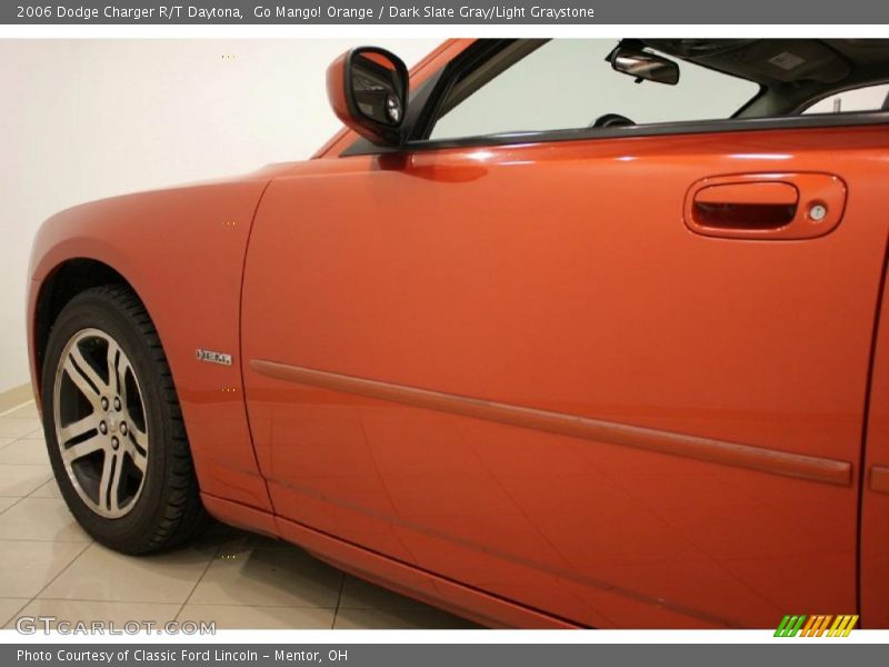 Go Mango! Orange / Dark Slate Gray/Light Graystone 2006 Dodge Charger R/T Daytona