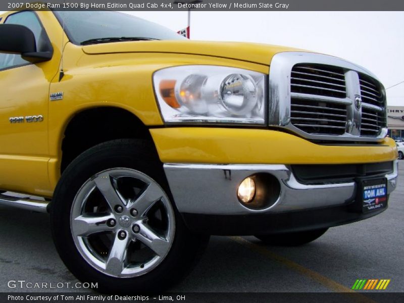 Detonator Yellow / Medium Slate Gray 2007 Dodge Ram 1500 Big Horn Edition Quad Cab 4x4
