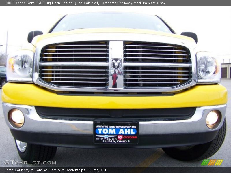 Detonator Yellow / Medium Slate Gray 2007 Dodge Ram 1500 Big Horn Edition Quad Cab 4x4