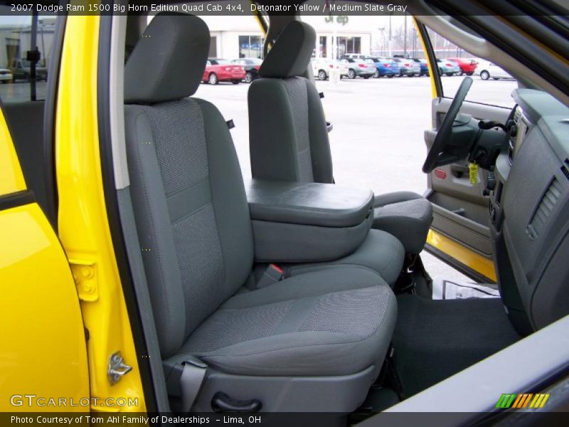 Detonator Yellow / Medium Slate Gray 2007 Dodge Ram 1500 Big Horn Edition Quad Cab 4x4