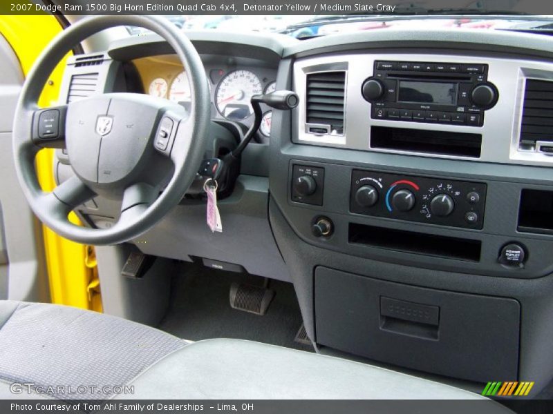 Detonator Yellow / Medium Slate Gray 2007 Dodge Ram 1500 Big Horn Edition Quad Cab 4x4