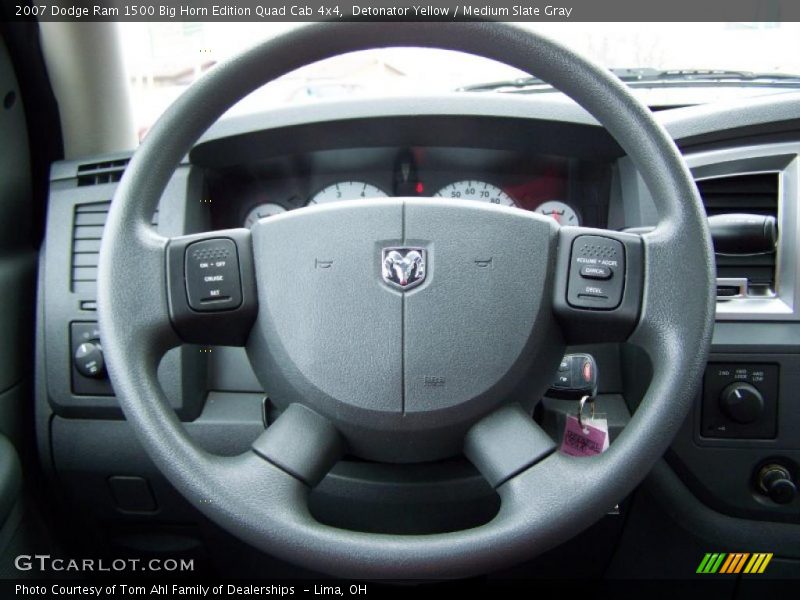Detonator Yellow / Medium Slate Gray 2007 Dodge Ram 1500 Big Horn Edition Quad Cab 4x4