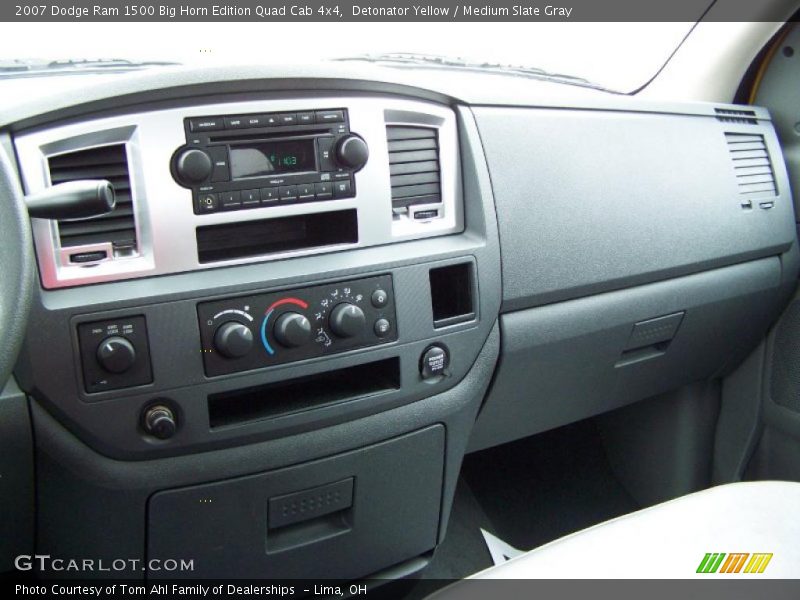 Detonator Yellow / Medium Slate Gray 2007 Dodge Ram 1500 Big Horn Edition Quad Cab 4x4