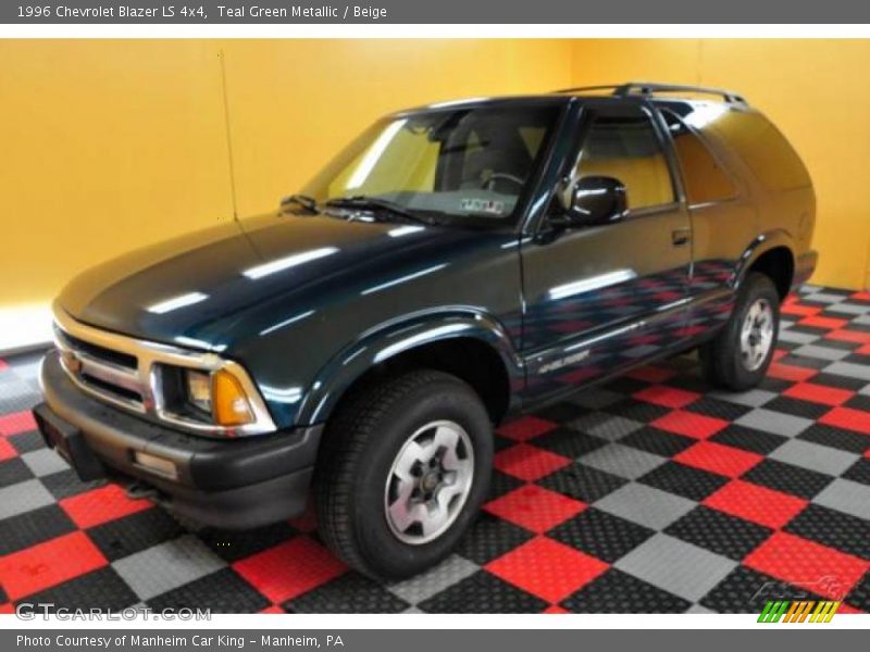 Teal Green Metallic / Beige 1996 Chevrolet Blazer LS 4x4