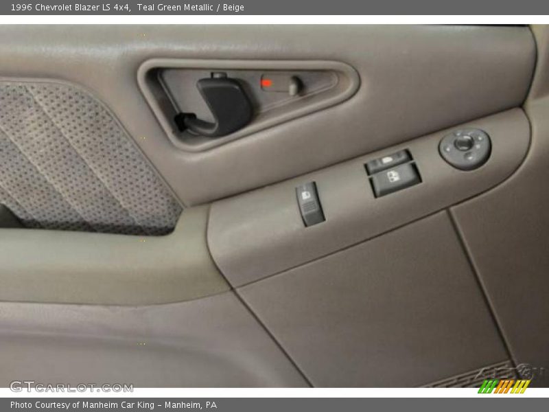 Teal Green Metallic / Beige 1996 Chevrolet Blazer LS 4x4