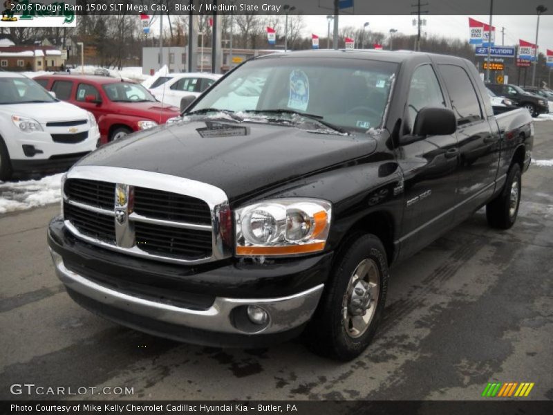 Black / Medium Slate Gray 2006 Dodge Ram 1500 SLT Mega Cab