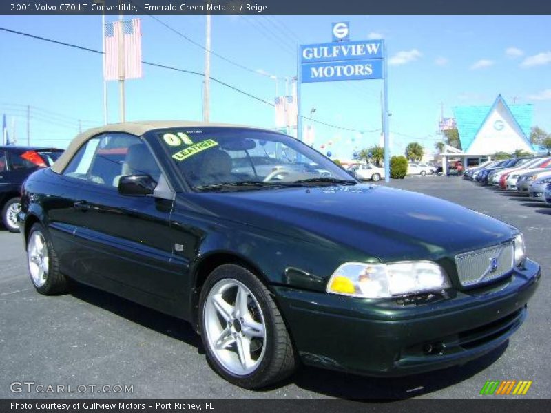 Emerald Green Metallic / Beige 2001 Volvo C70 LT Convertible