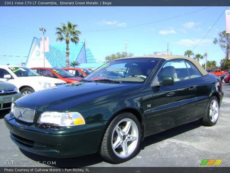 Emerald Green Metallic / Beige 2001 Volvo C70 LT Convertible