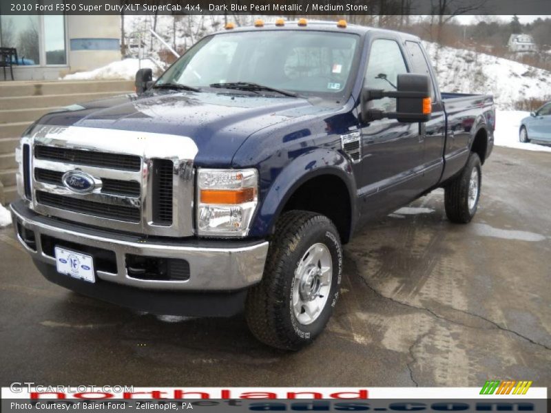 Dark Blue Pearl Metallic / Medium Stone 2010 Ford F350 Super Duty XLT SuperCab 4x4