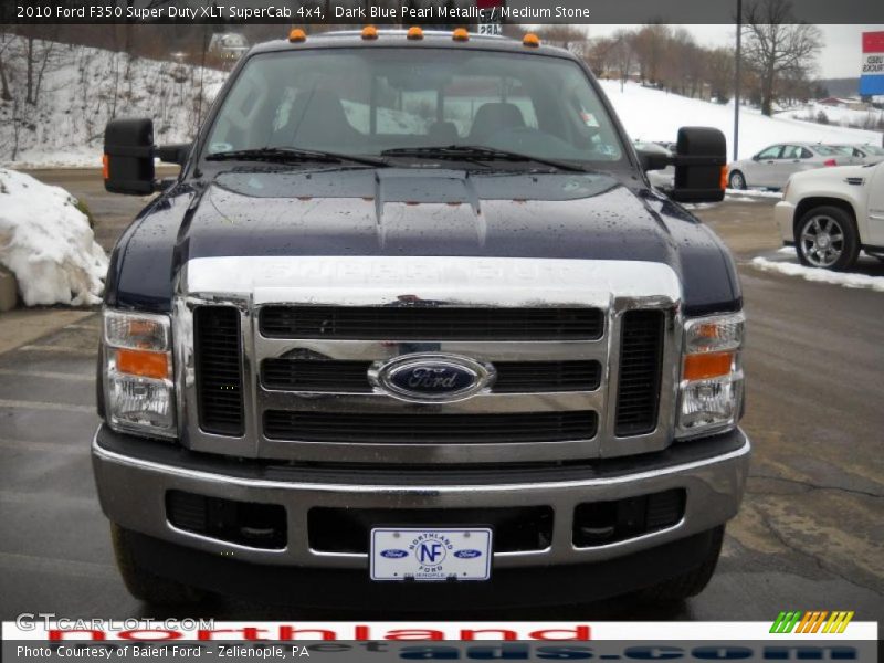 Dark Blue Pearl Metallic / Medium Stone 2010 Ford F350 Super Duty XLT SuperCab 4x4