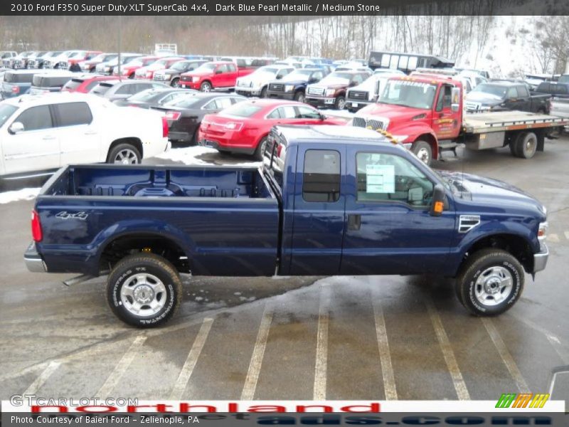Dark Blue Pearl Metallic / Medium Stone 2010 Ford F350 Super Duty XLT SuperCab 4x4