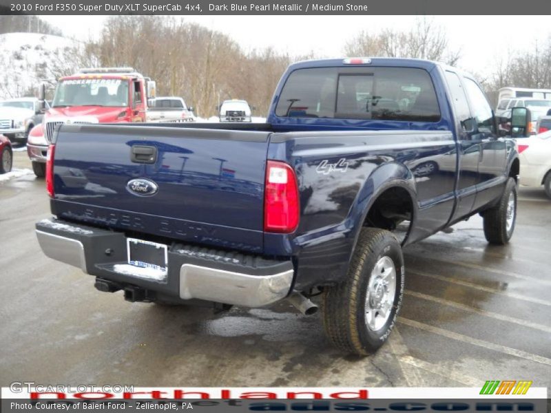 Dark Blue Pearl Metallic / Medium Stone 2010 Ford F350 Super Duty XLT SuperCab 4x4