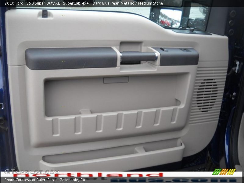 Dark Blue Pearl Metallic / Medium Stone 2010 Ford F350 Super Duty XLT SuperCab 4x4