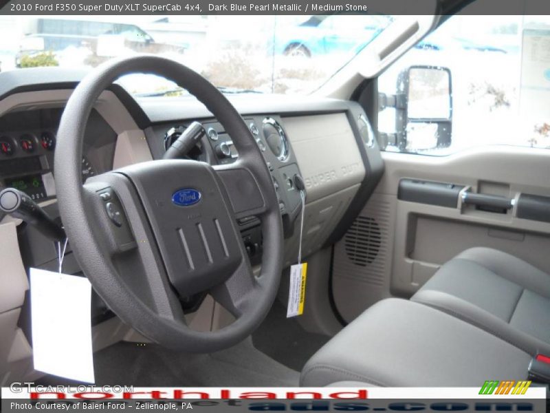 Dark Blue Pearl Metallic / Medium Stone 2010 Ford F350 Super Duty XLT SuperCab 4x4