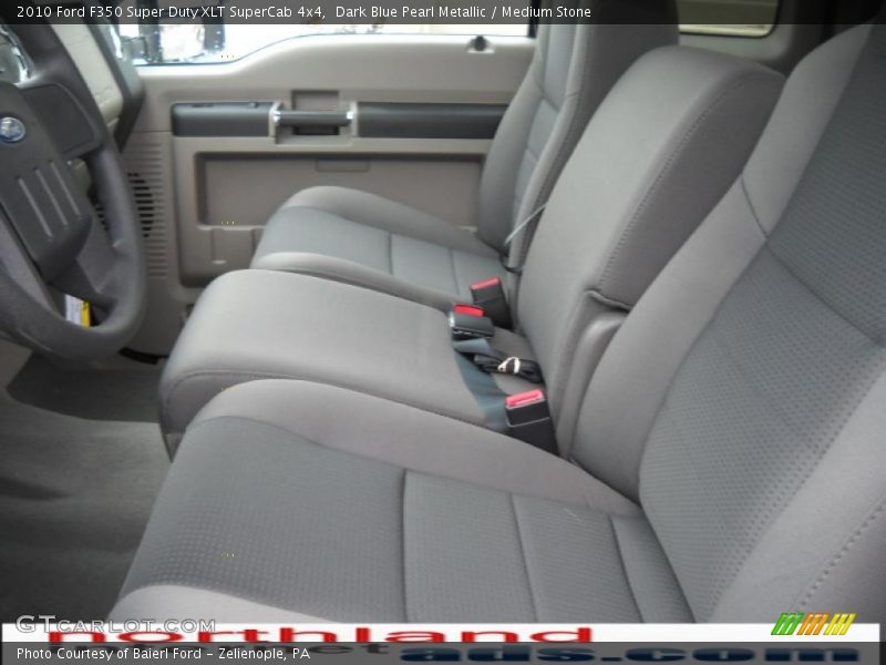 Dark Blue Pearl Metallic / Medium Stone 2010 Ford F350 Super Duty XLT SuperCab 4x4