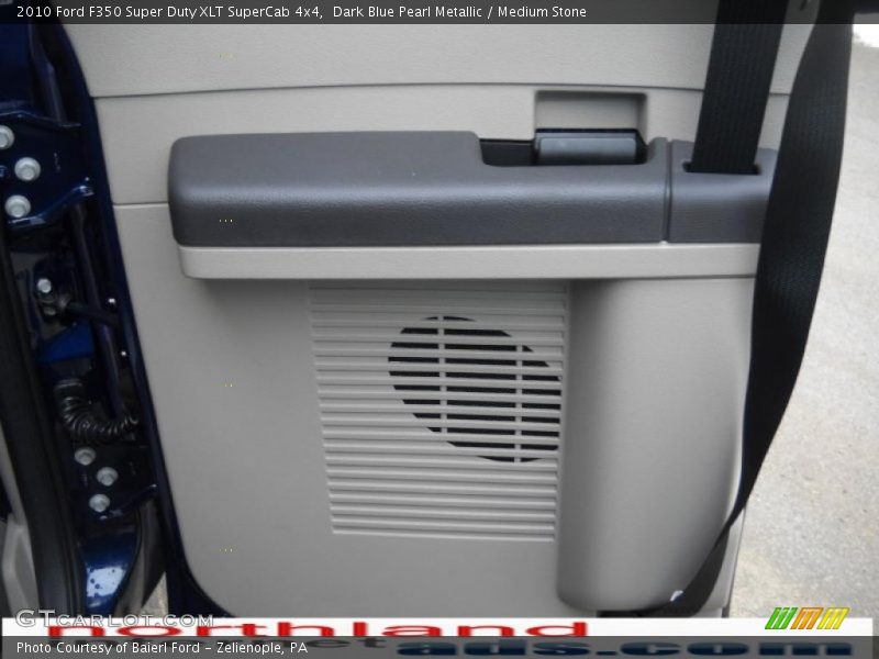 Dark Blue Pearl Metallic / Medium Stone 2010 Ford F350 Super Duty XLT SuperCab 4x4