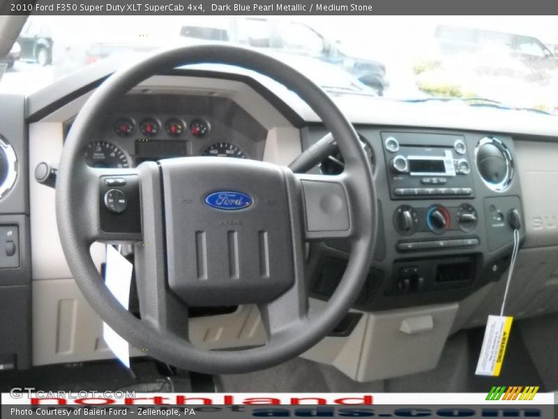 Dark Blue Pearl Metallic / Medium Stone 2010 Ford F350 Super Duty XLT SuperCab 4x4