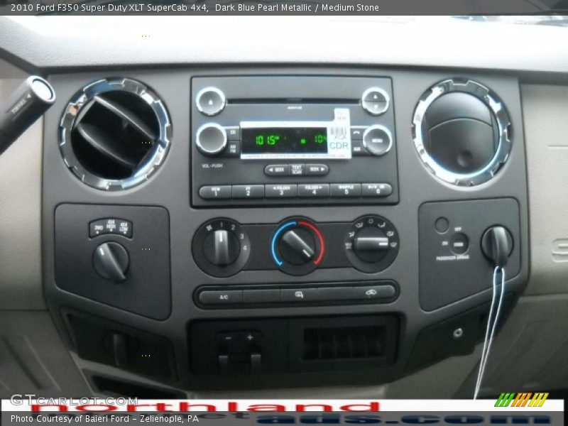 Dark Blue Pearl Metallic / Medium Stone 2010 Ford F350 Super Duty XLT SuperCab 4x4