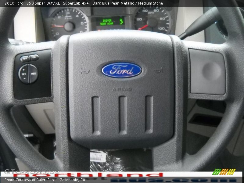 Dark Blue Pearl Metallic / Medium Stone 2010 Ford F350 Super Duty XLT SuperCab 4x4