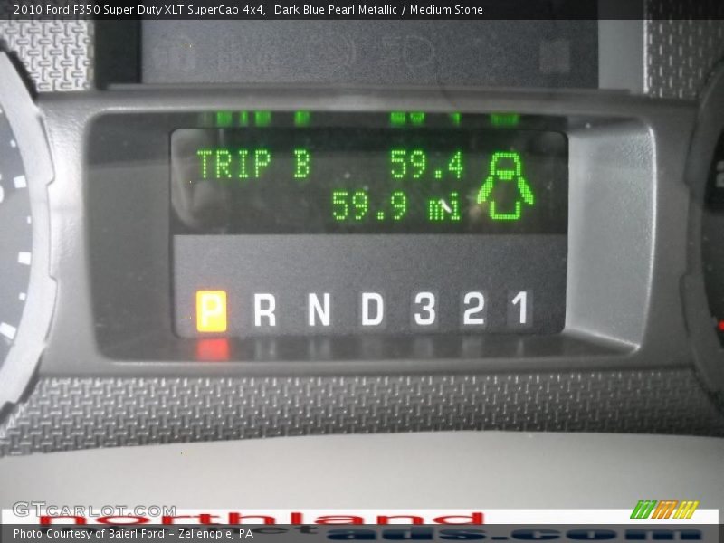 Dark Blue Pearl Metallic / Medium Stone 2010 Ford F350 Super Duty XLT SuperCab 4x4