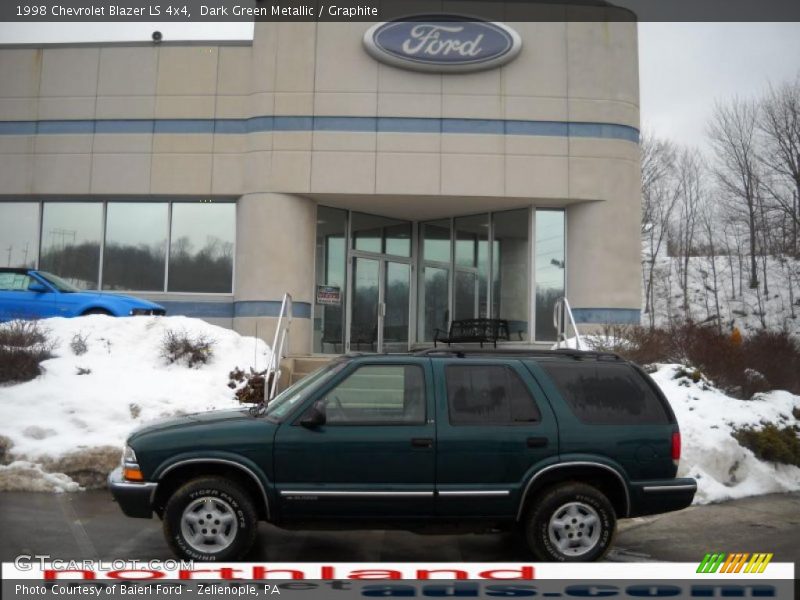 Dark Green Metallic / Graphite 1998 Chevrolet Blazer LS 4x4