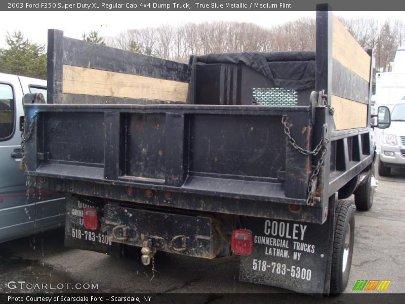 True Blue Metallic / Medium Flint 2003 Ford F350 Super Duty XL Regular Cab 4x4 Dump Truck