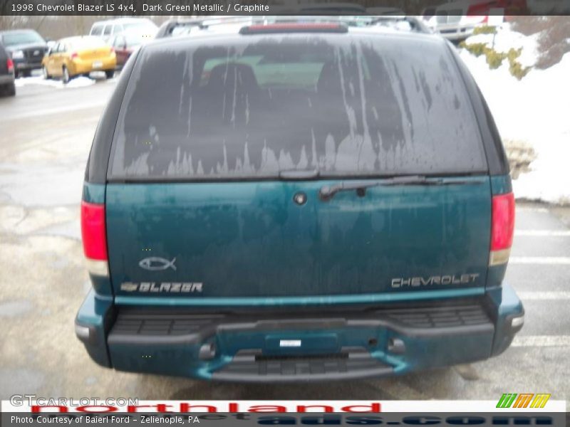 Dark Green Metallic / Graphite 1998 Chevrolet Blazer LS 4x4