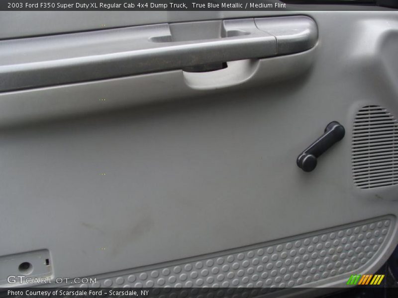 True Blue Metallic / Medium Flint 2003 Ford F350 Super Duty XL Regular Cab 4x4 Dump Truck