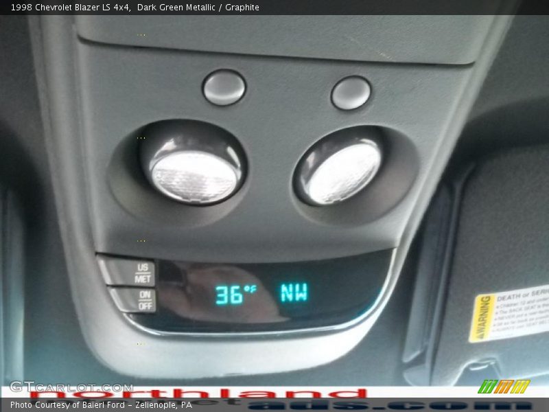 Dark Green Metallic / Graphite 1998 Chevrolet Blazer LS 4x4