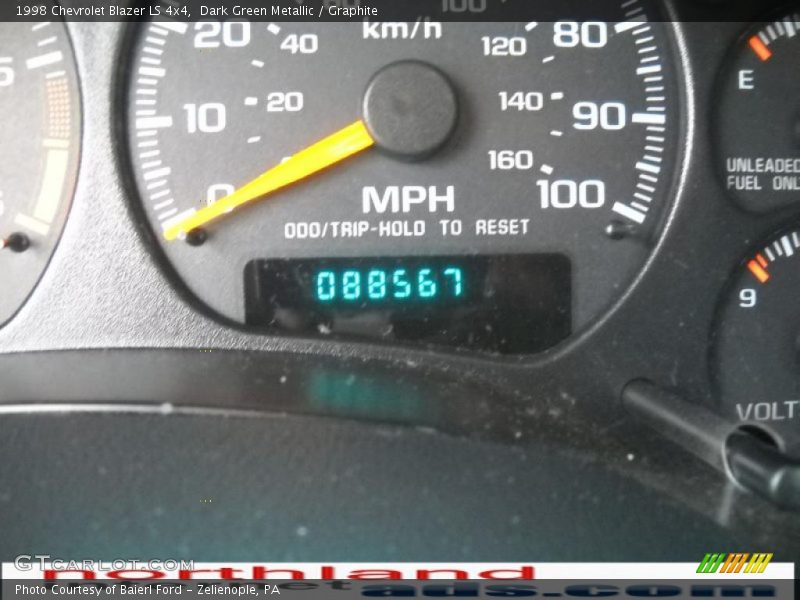 Dark Green Metallic / Graphite 1998 Chevrolet Blazer LS 4x4
