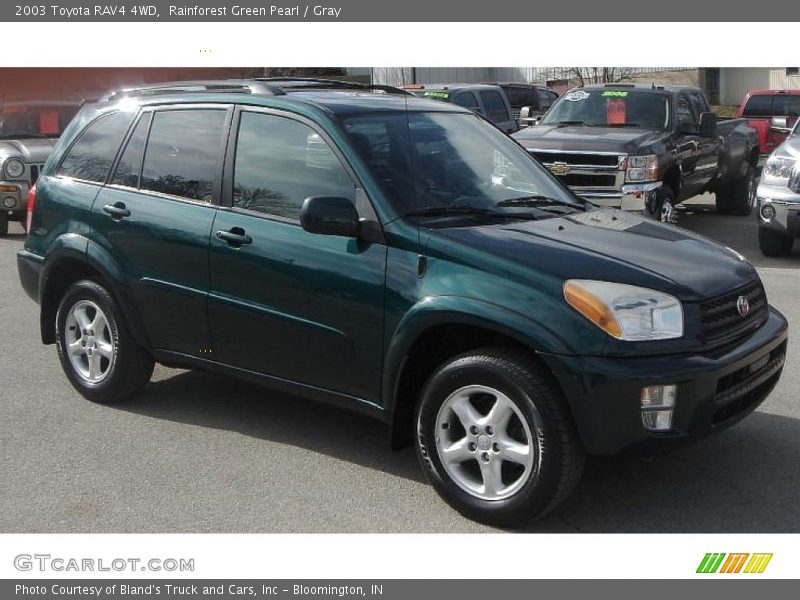 Rainforest Green Pearl / Gray 2003 Toyota RAV4 4WD