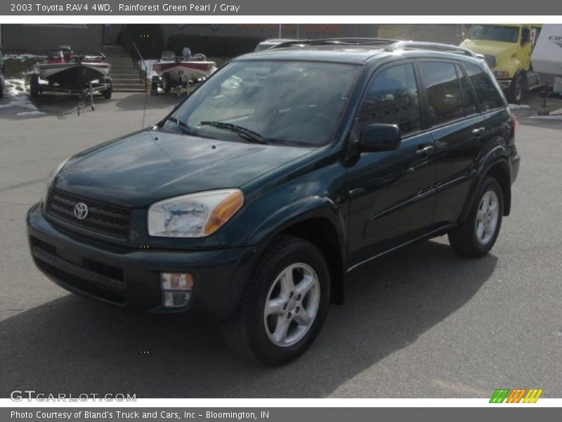 Rainforest Green Pearl / Gray 2003 Toyota RAV4 4WD