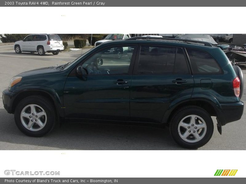 Rainforest Green Pearl / Gray 2003 Toyota RAV4 4WD