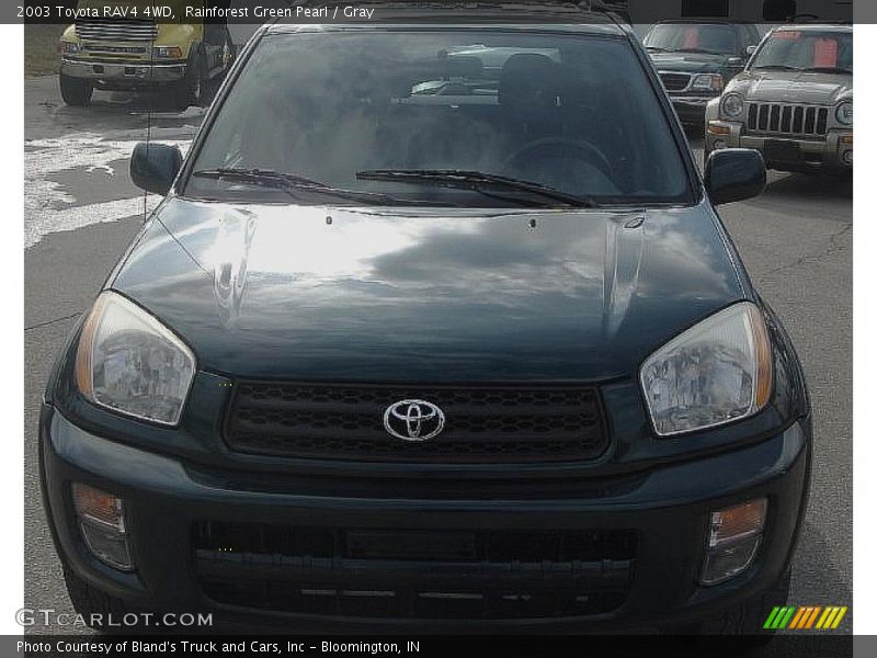 Rainforest Green Pearl / Gray 2003 Toyota RAV4 4WD