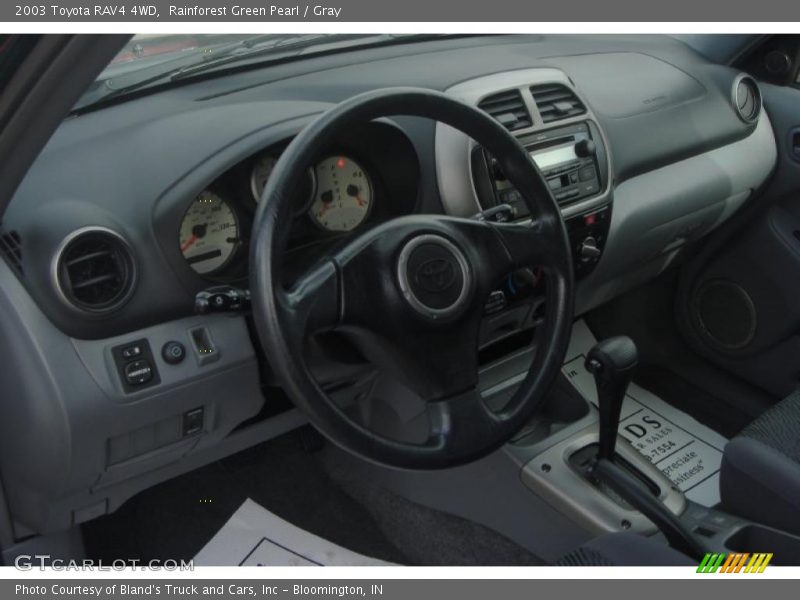 Rainforest Green Pearl / Gray 2003 Toyota RAV4 4WD