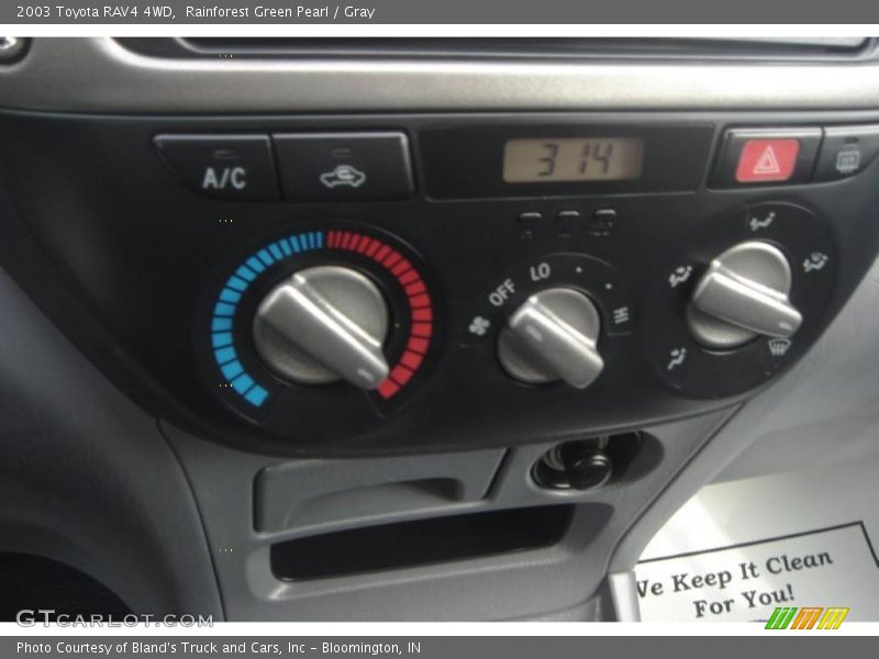 Rainforest Green Pearl / Gray 2003 Toyota RAV4 4WD