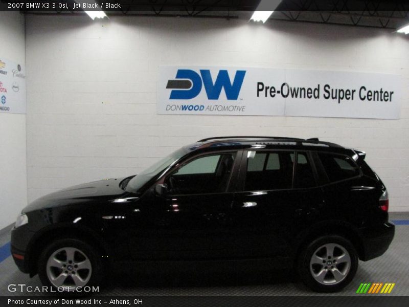 Jet Black / Black 2007 BMW X3 3.0si