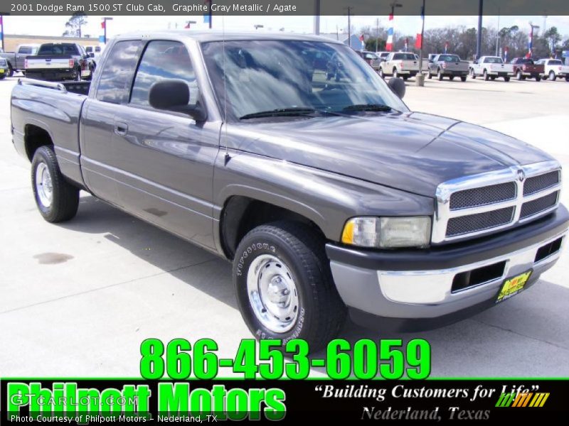 Graphite Gray Metallic / Agate 2001 Dodge Ram 1500 ST Club Cab