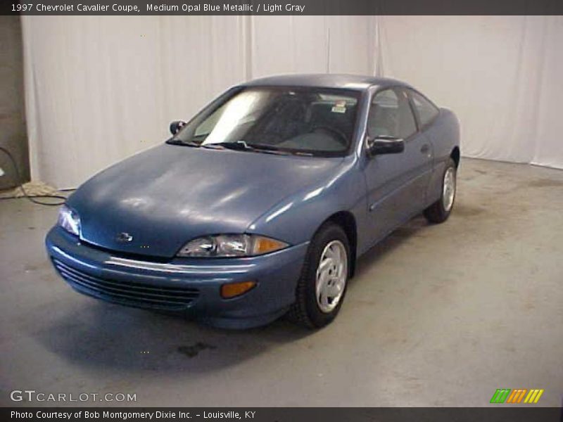 Medium Opal Blue Metallic / Light Gray 1997 Chevrolet Cavalier Coupe