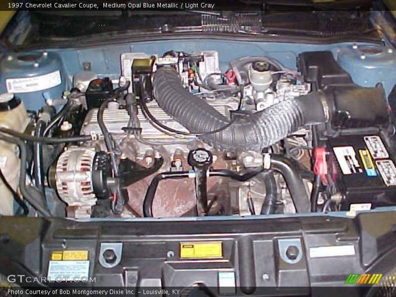 Medium Opal Blue Metallic / Light Gray 1997 Chevrolet Cavalier Coupe