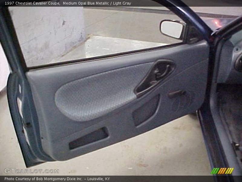 Medium Opal Blue Metallic / Light Gray 1997 Chevrolet Cavalier Coupe