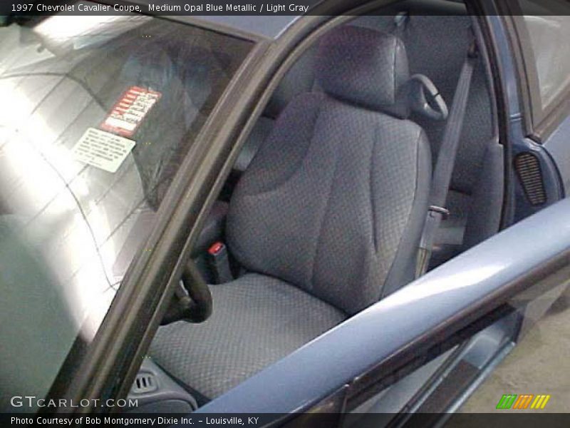 Medium Opal Blue Metallic / Light Gray 1997 Chevrolet Cavalier Coupe