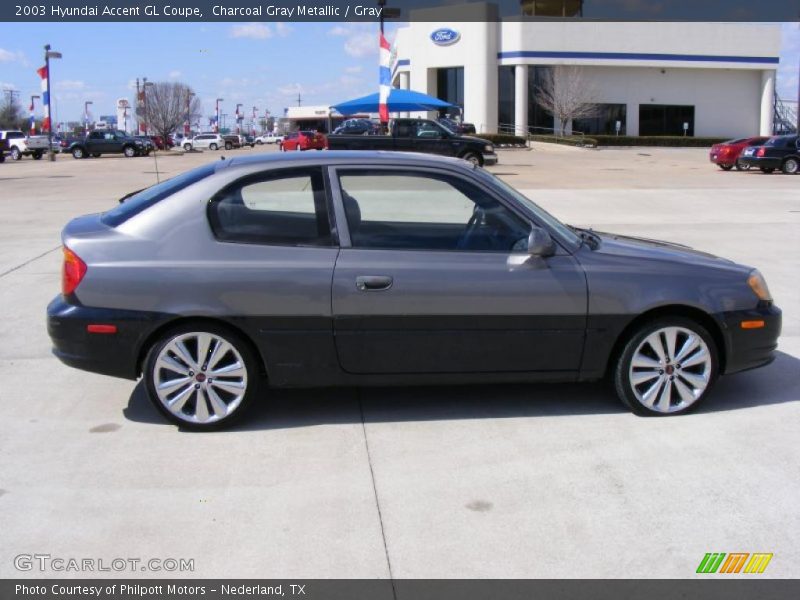 Charcoal Gray Metallic / Gray 2003 Hyundai Accent GL Coupe