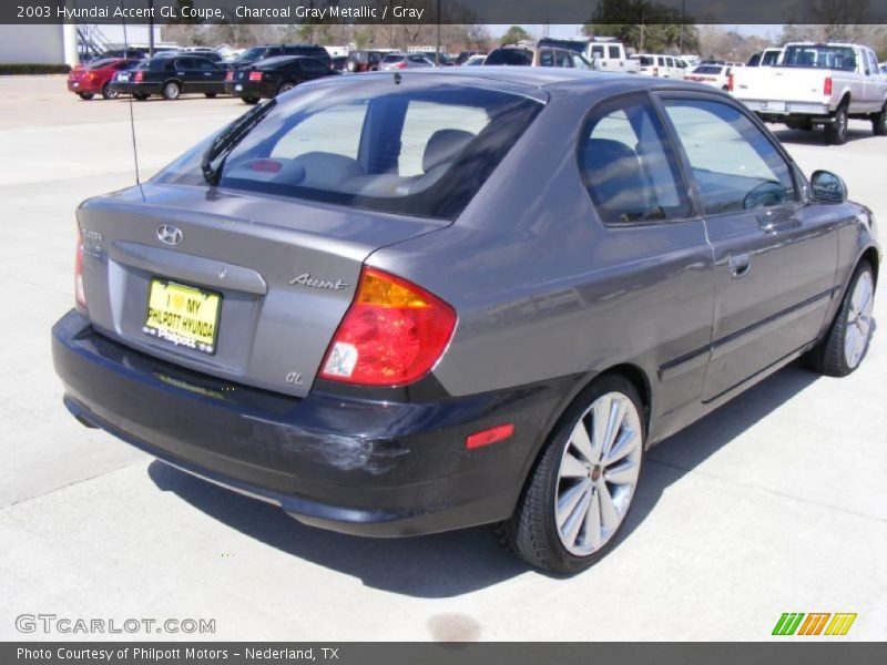 Charcoal Gray Metallic / Gray 2003 Hyundai Accent GL Coupe