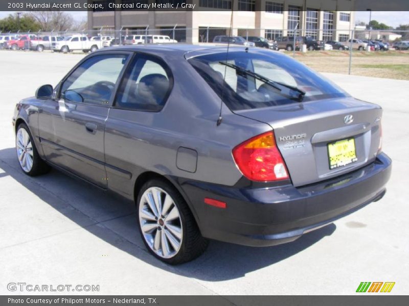 Charcoal Gray Metallic / Gray 2003 Hyundai Accent GL Coupe