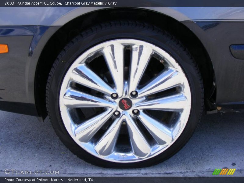 Charcoal Gray Metallic / Gray 2003 Hyundai Accent GL Coupe