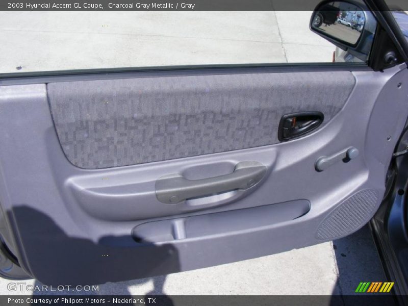 Charcoal Gray Metallic / Gray 2003 Hyundai Accent GL Coupe