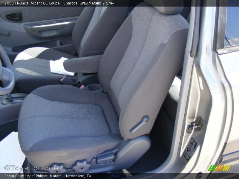 Charcoal Gray Metallic / Gray 2003 Hyundai Accent GL Coupe