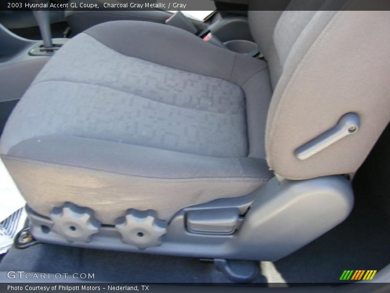 Charcoal Gray Metallic / Gray 2003 Hyundai Accent GL Coupe