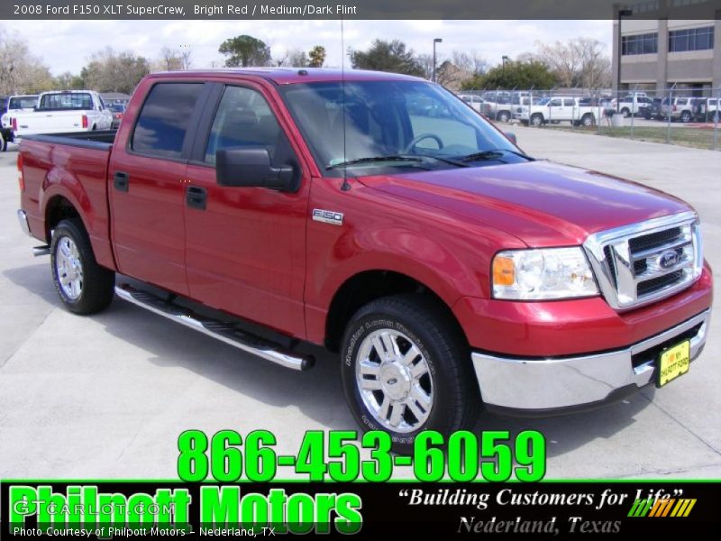 Bright Red / Medium/Dark Flint 2008 Ford F150 XLT SuperCrew